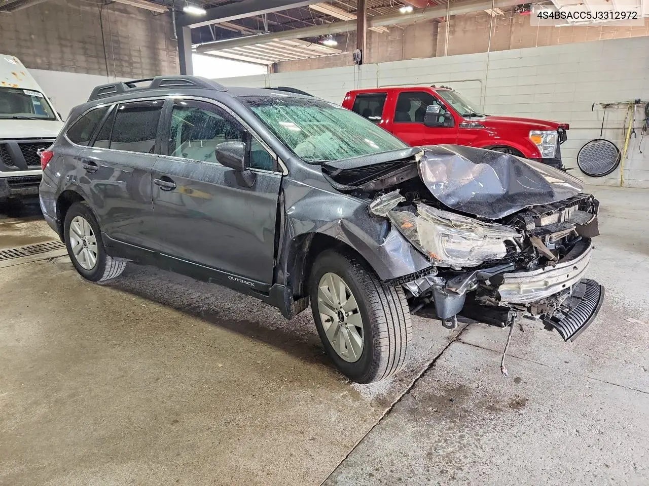 2018 Subaru Outback 2.5I Premium VIN: 4S4BSACC5J3312972 Lot: 61422506
