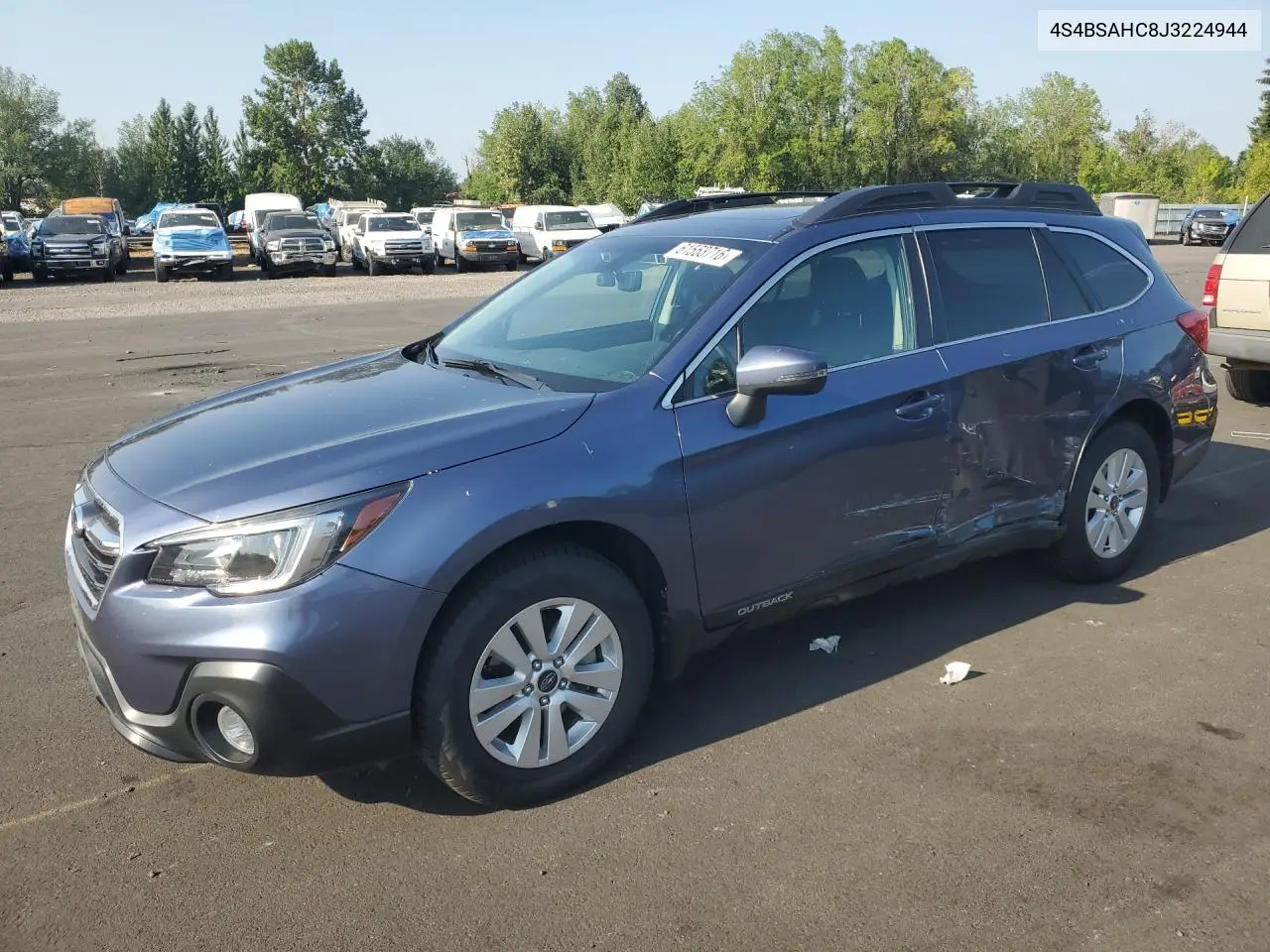 2018 Subaru Outback 2.5I Premium VIN: 4S4BSAHC8J3224944 Lot: 61553716
