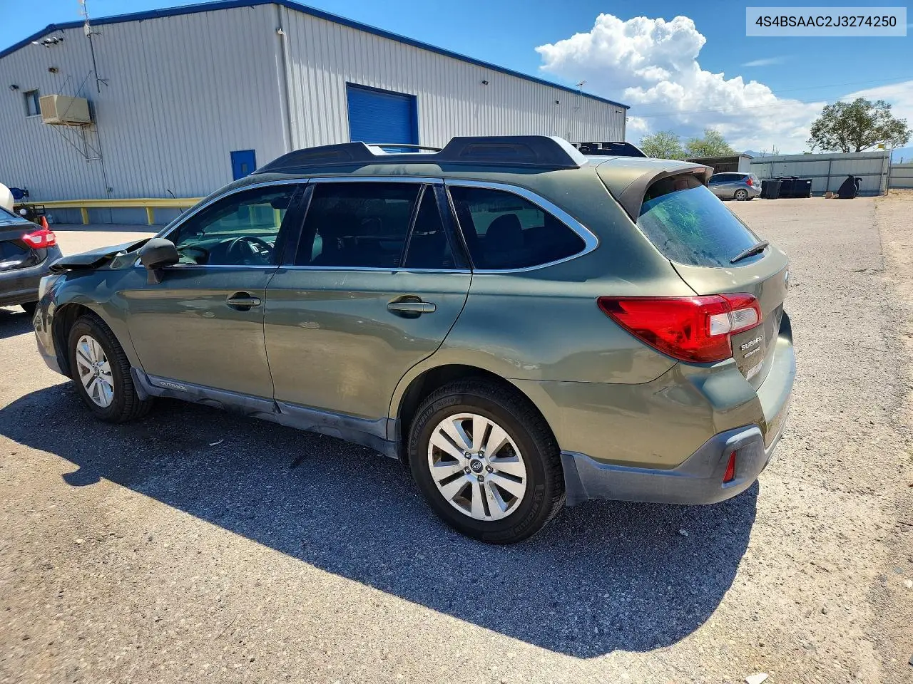 2018 Subaru Outback 2.5I VIN: 4S4BSAAC2J3274250 Lot: 61788216