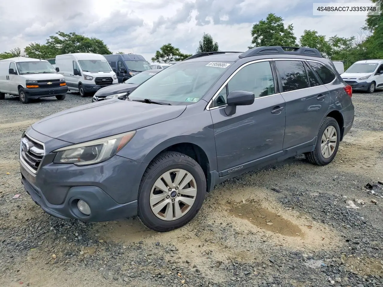 2018 Subaru Outback 2.5I Premium VIN: 4S4BSACC7J3353748 Lot: 61959686