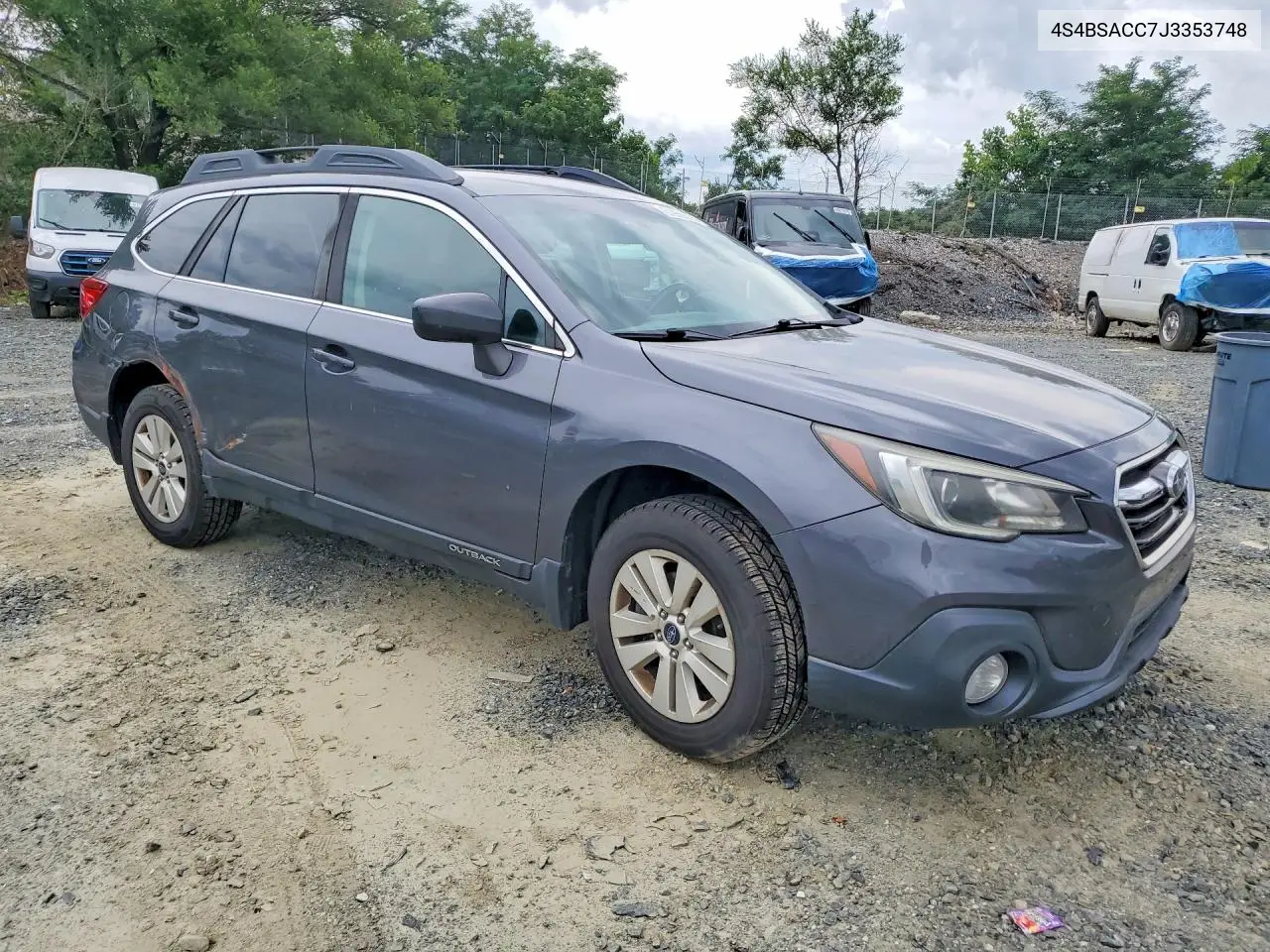 2018 Subaru Outback 2.5I Premium VIN: 4S4BSACC7J3353748 Lot: 61959686