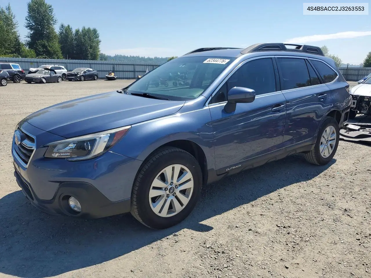 2018 Subaru Outback 2.5I Premium VIN: 4S4BSACC2J3263553 Lot: 62344776