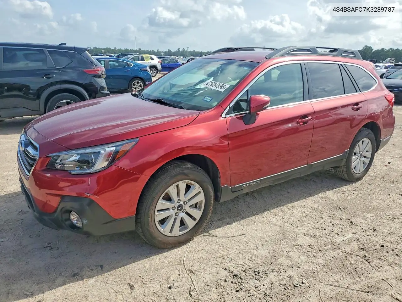 2019 Subaru Outback 2.5I Premium VIN: 4S4BSAFC7K3289787 Lot: 61004096
