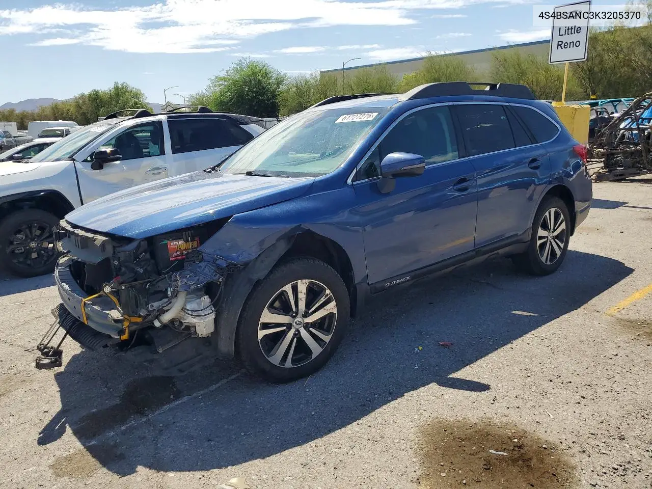 2019 Subaru Outback 2.5I Limited VIN: 4S4BSANC3K3205370 Lot: 61727276