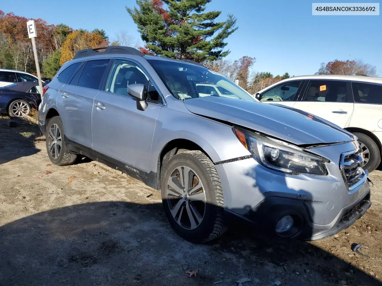 4S4BSANC0K3336692 2019 Subaru Outback 2.5I Limited