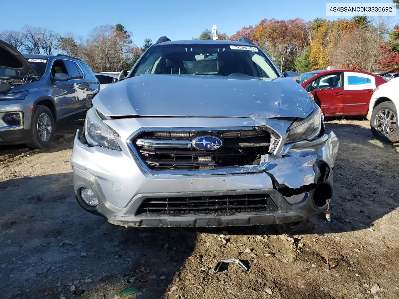 4S4BSANC0K3336692 2019 Subaru Outback 2.5I Limited
