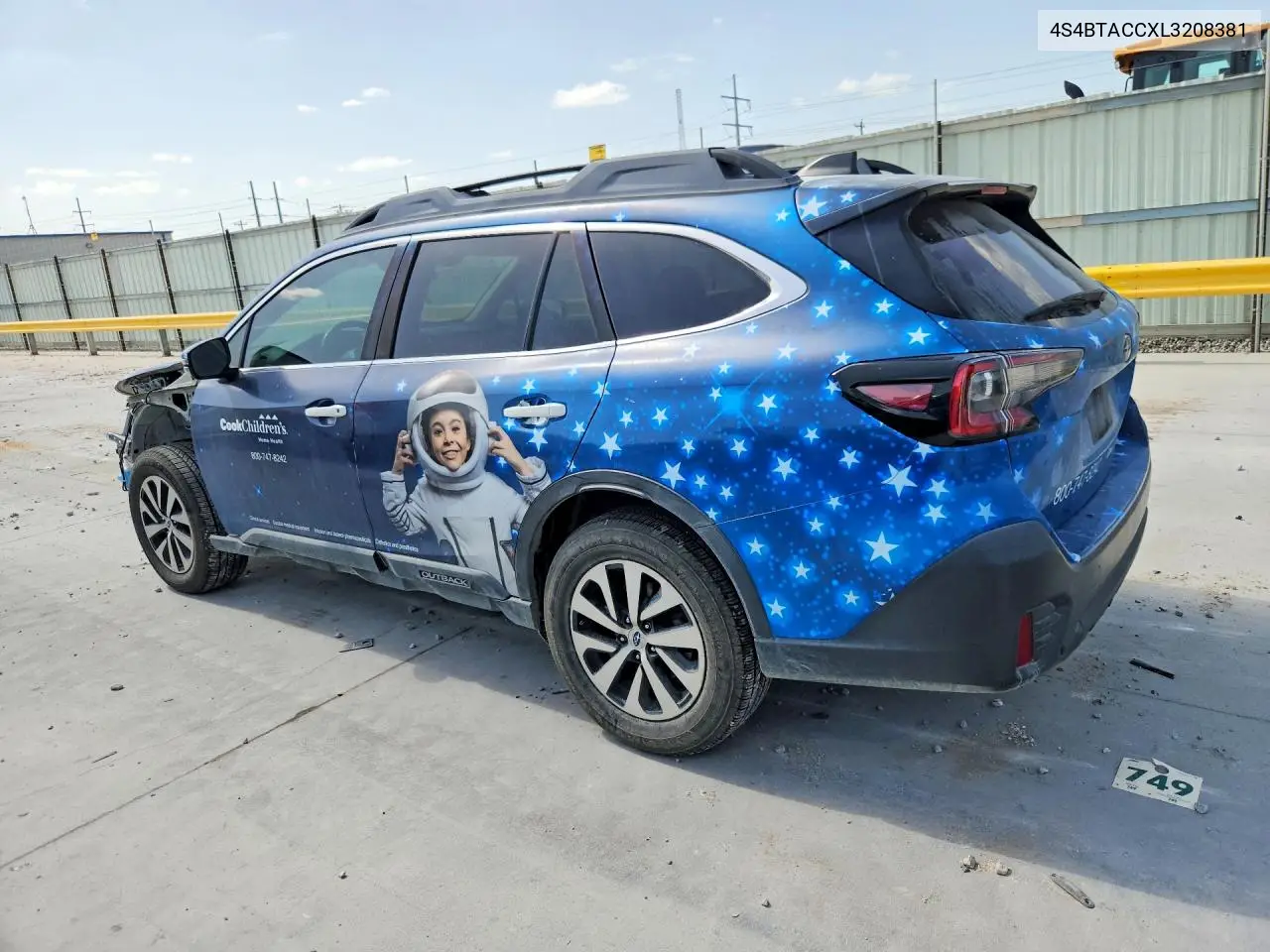 2020 Subaru Outback Premium VIN: 4S4BTACCXL3208381 Lot: 61766076