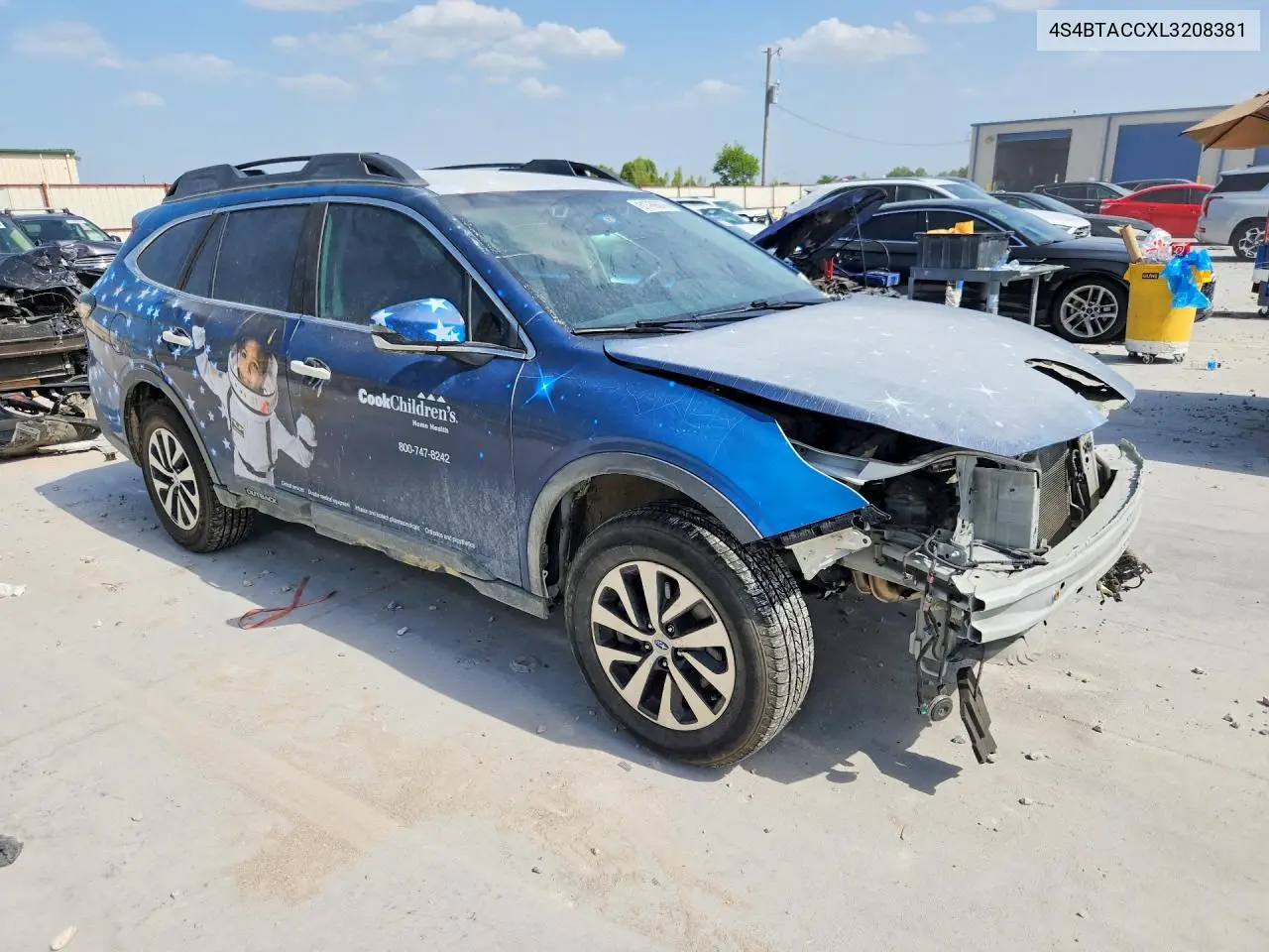 2020 Subaru Outback Premium VIN: 4S4BTACCXL3208381 Lot: 61766076