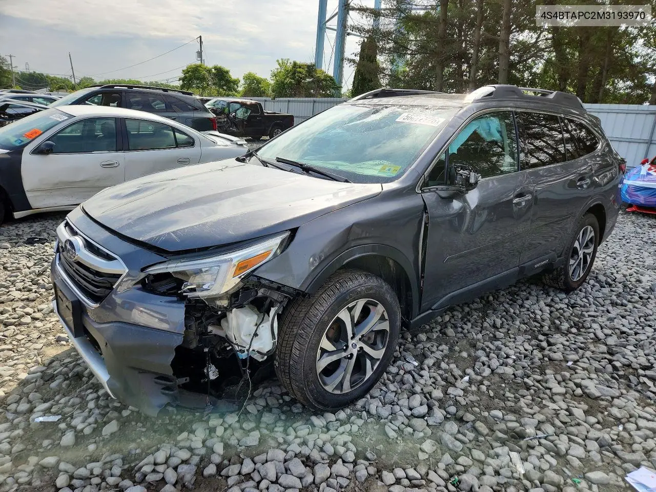 2021 Subaru Outback Touring VIN: 4S4BTAPC2M3193970 Lot: 56872226