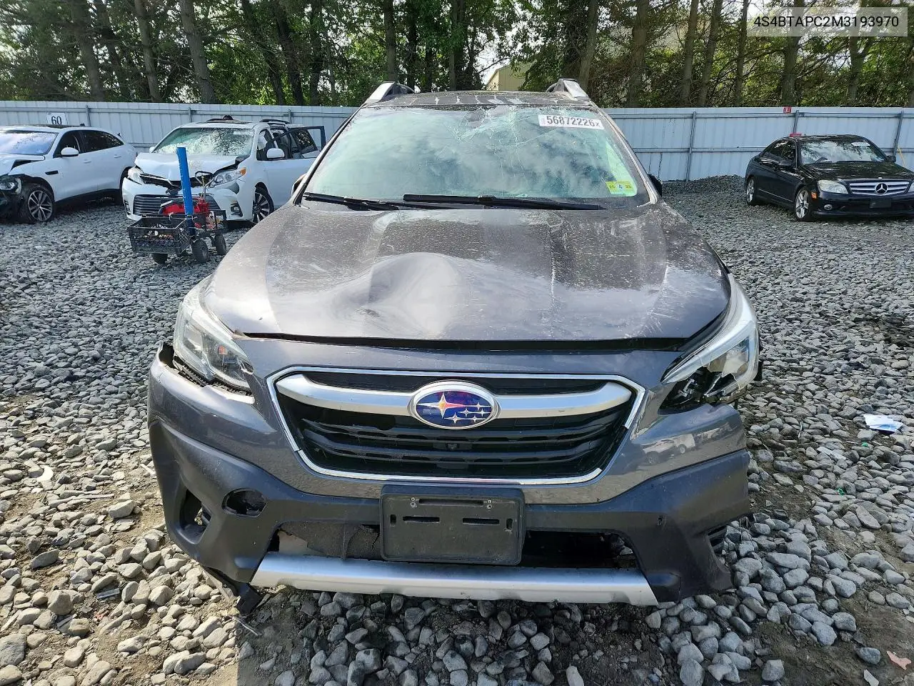 2021 Subaru Outback Touring VIN: 4S4BTAPC2M3193970 Lot: 56872226