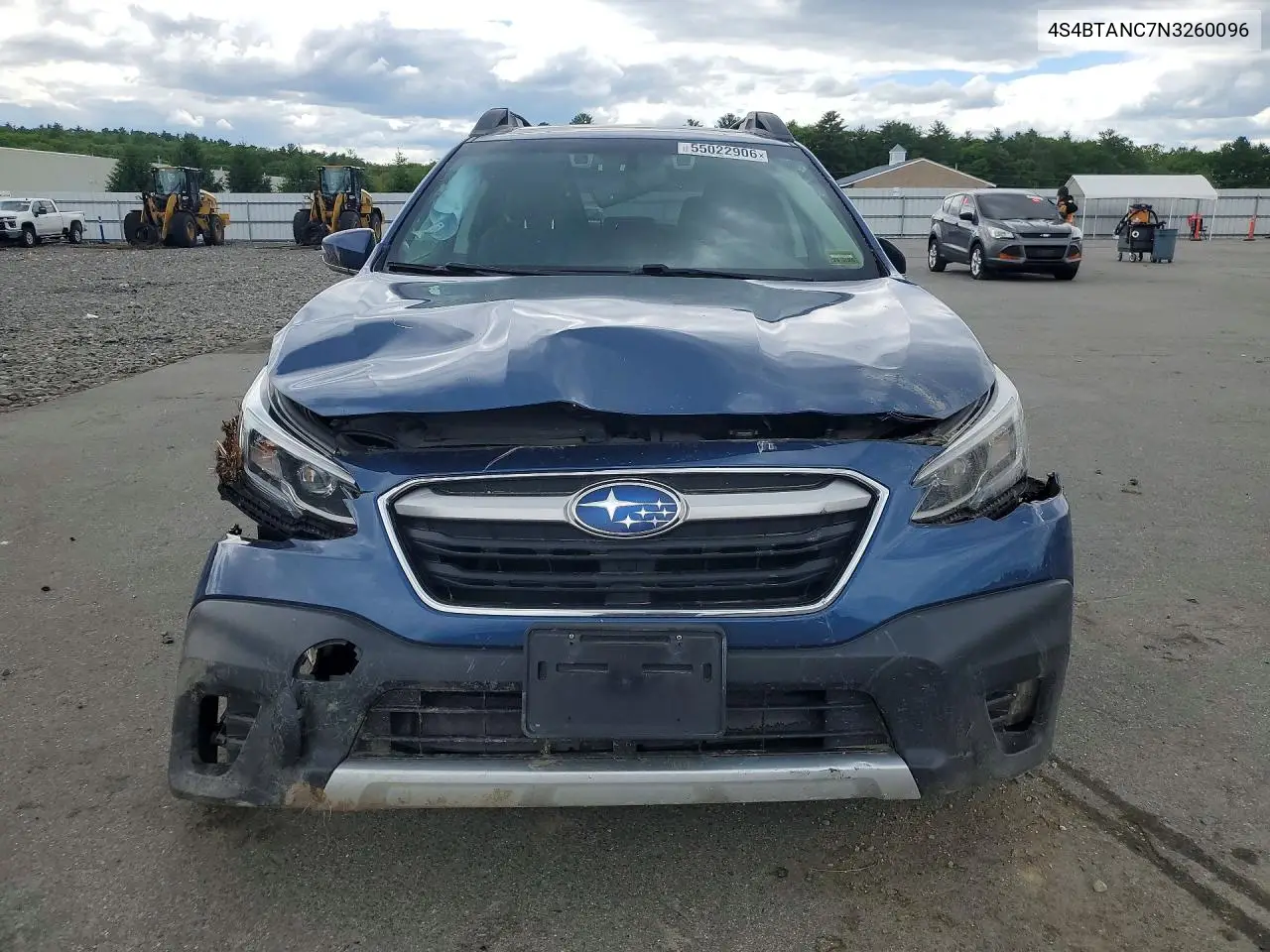 2022 Subaru Outback Limited VIN: 4S4BTANC7N3260096 Lot: 55022906