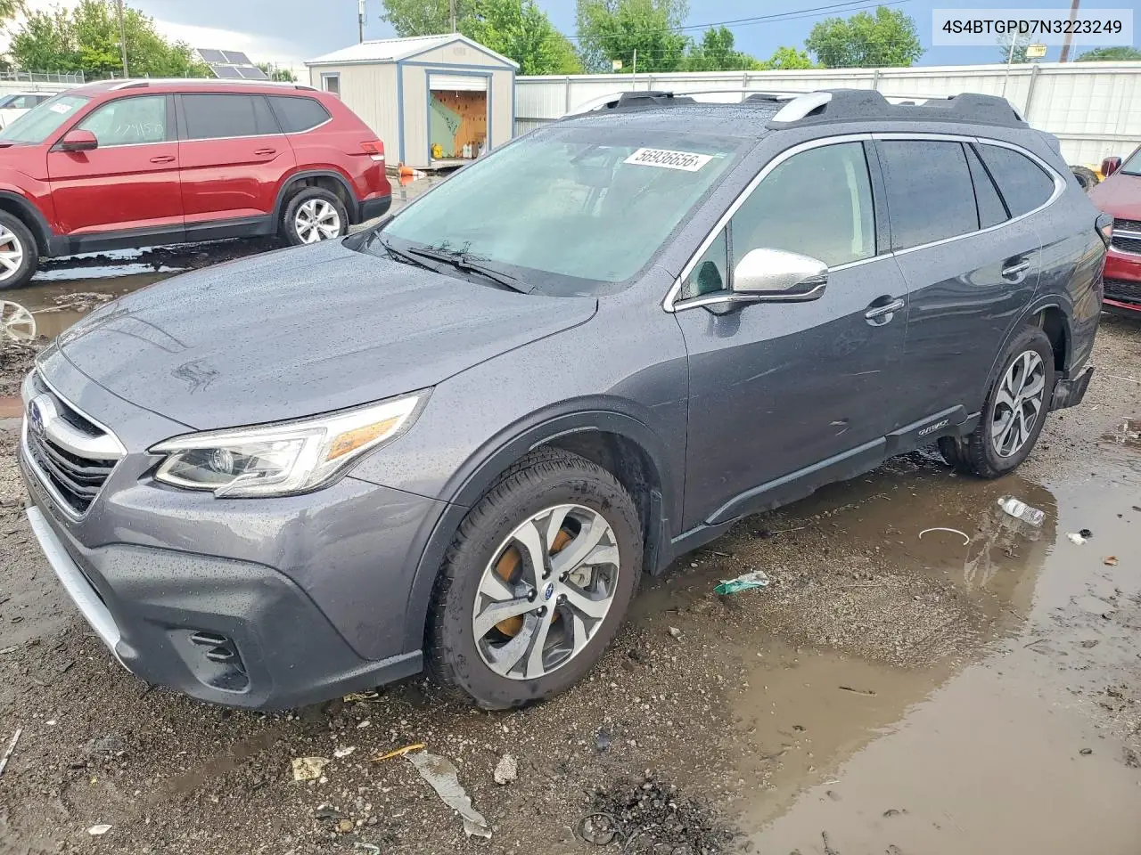 2022 Subaru Outback Touring VIN: 4S4BTGPD7N3223249 Lot: 56936656