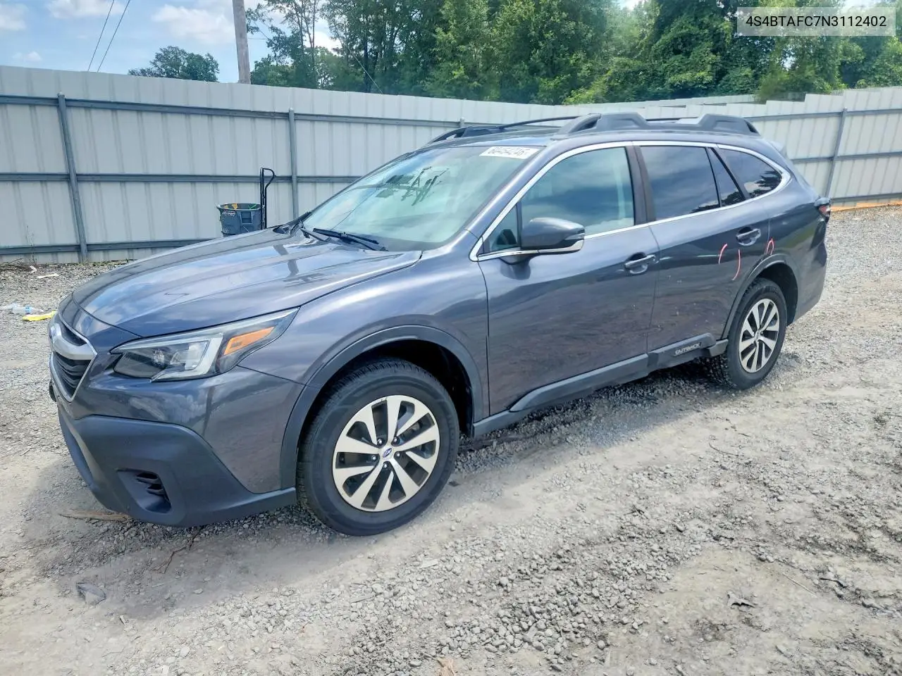 2022 Subaru Outback Premium VIN: 4S4BTAFC7N3112402 Lot: 60454246
