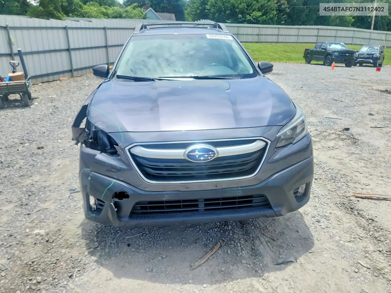 2022 Subaru Outback Premium VIN: 4S4BTAFC7N3112402 Lot: 60454246