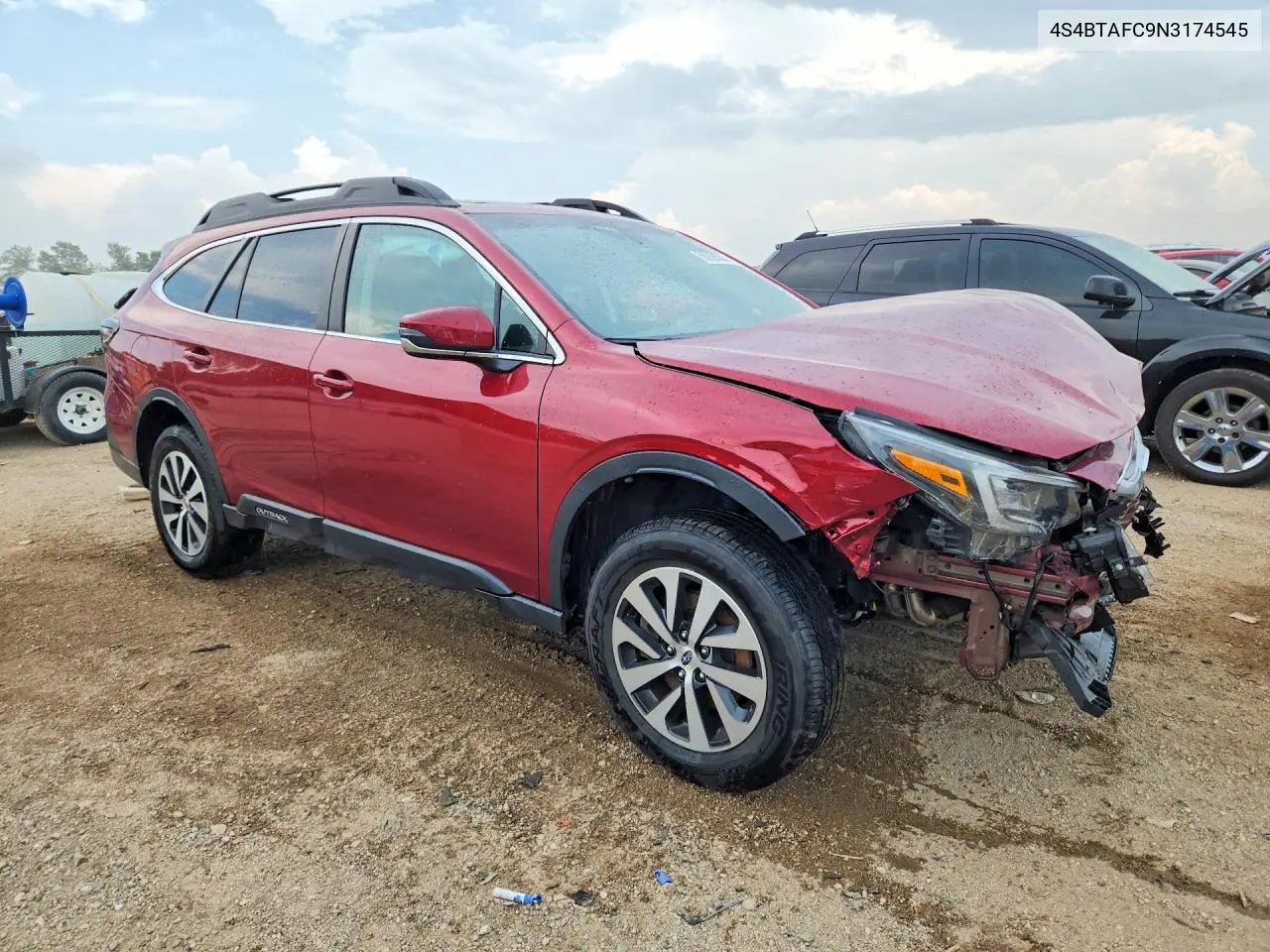 2022 Subaru Outback Premium VIN: 4S4BTAFC9N3174545 Lot: 60928306
