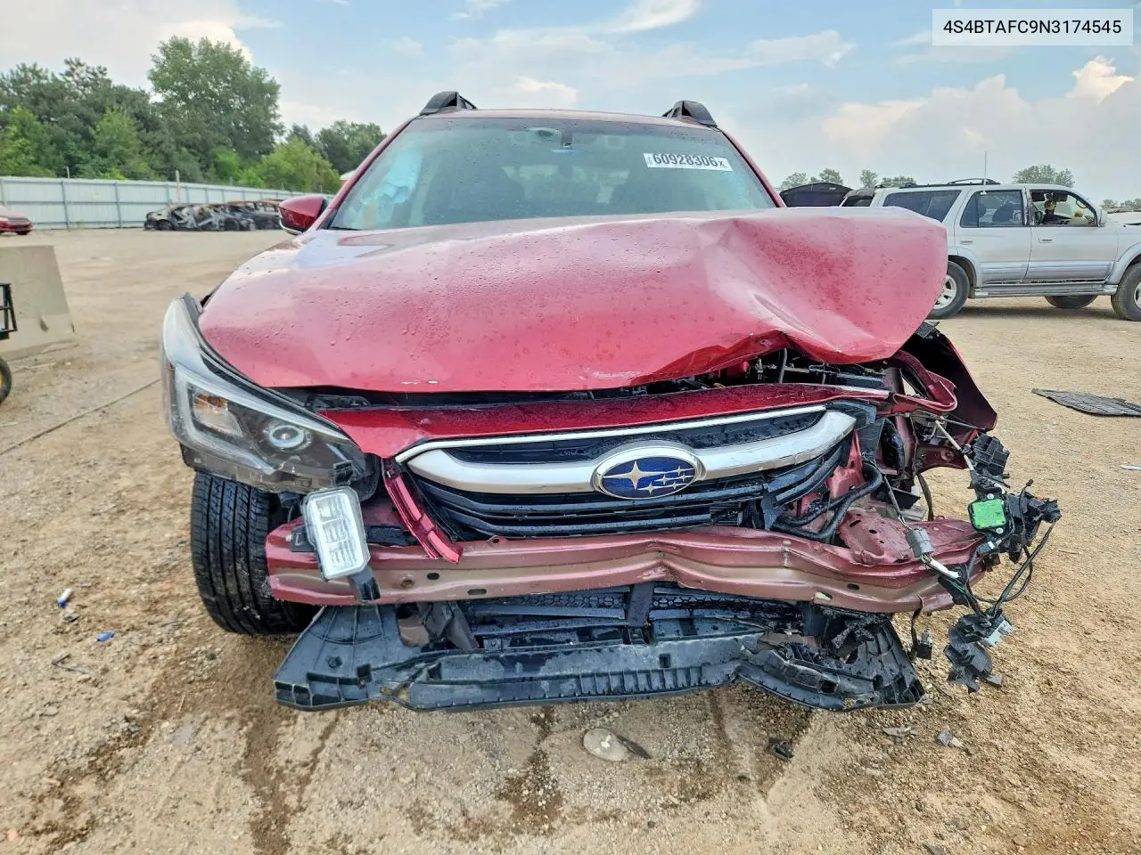 2022 Subaru Outback Premium VIN: 4S4BTAFC9N3174545 Lot: 60928306