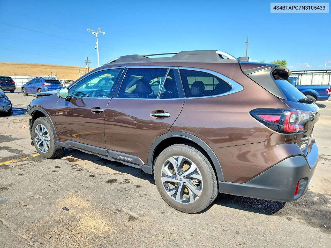 2022 Subaru Outback Touring VIN: 4S4BTAPC7N3105433 Lot: 61776306