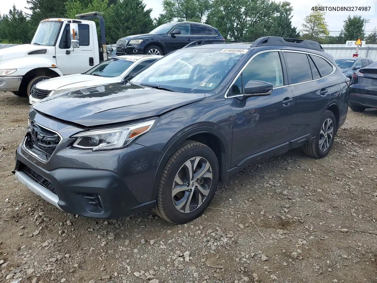 2022 Subaru Outback Limited Xt VIN: 4S4BTGND8N3274987 Lot: 61900366