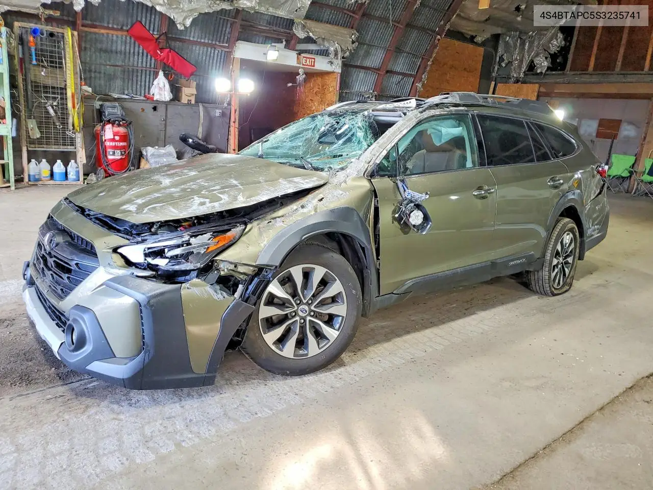 2025 Subaru Outback Touring VIN: 4S4BTAPC5S3235741 Lot: 61445226