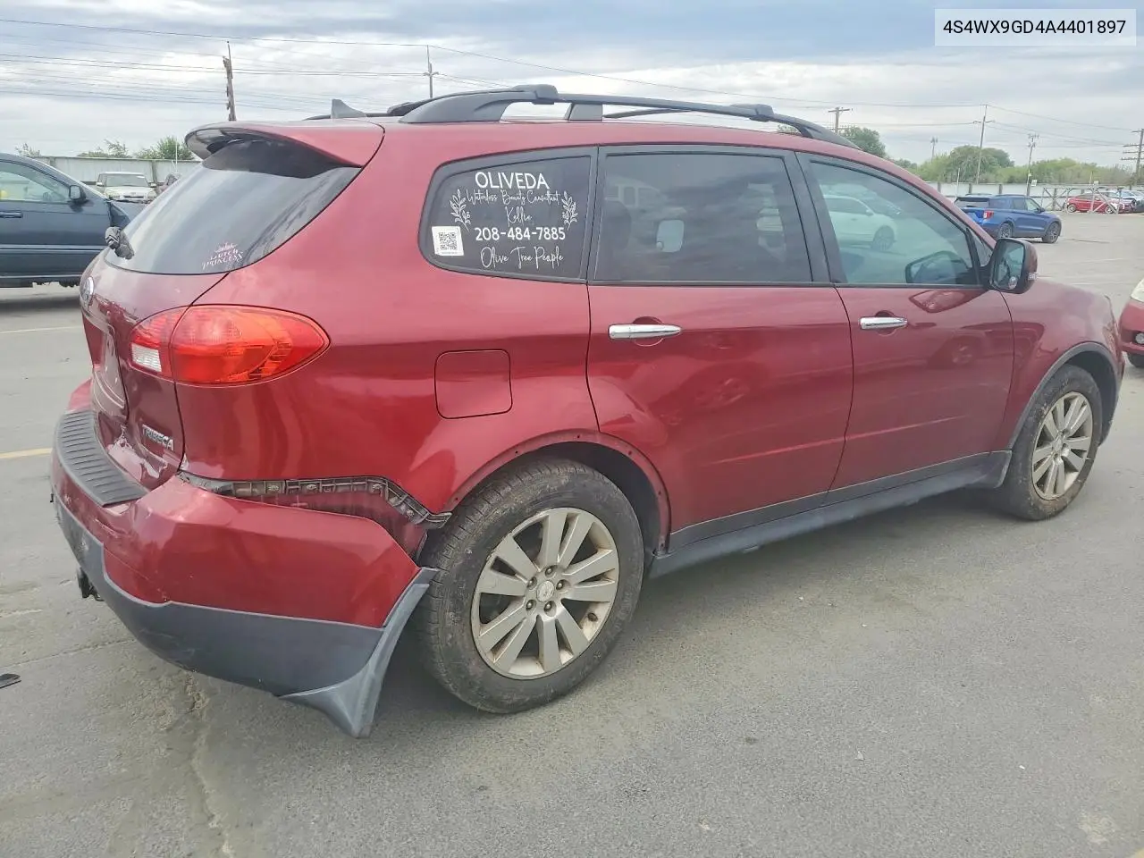 2010 Subaru Tribeca VIN: 4S4WX9GD4A4401897 Lot: 59964196