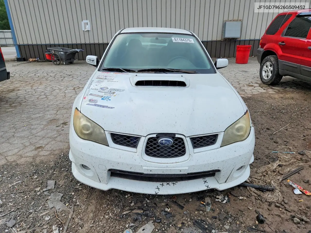 2006 Subaru Impreza Wrx VIN: JF1GD79626G509452 Lot: 61184376