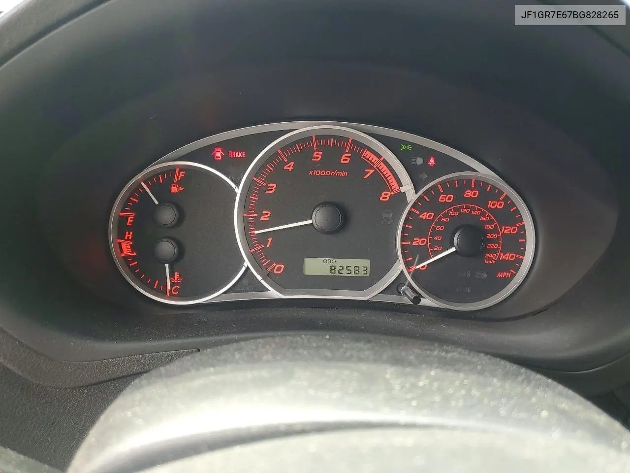2011 Subaru Impreza Wrx VIN: JF1GR7E67BG828265 Lot: 62003056