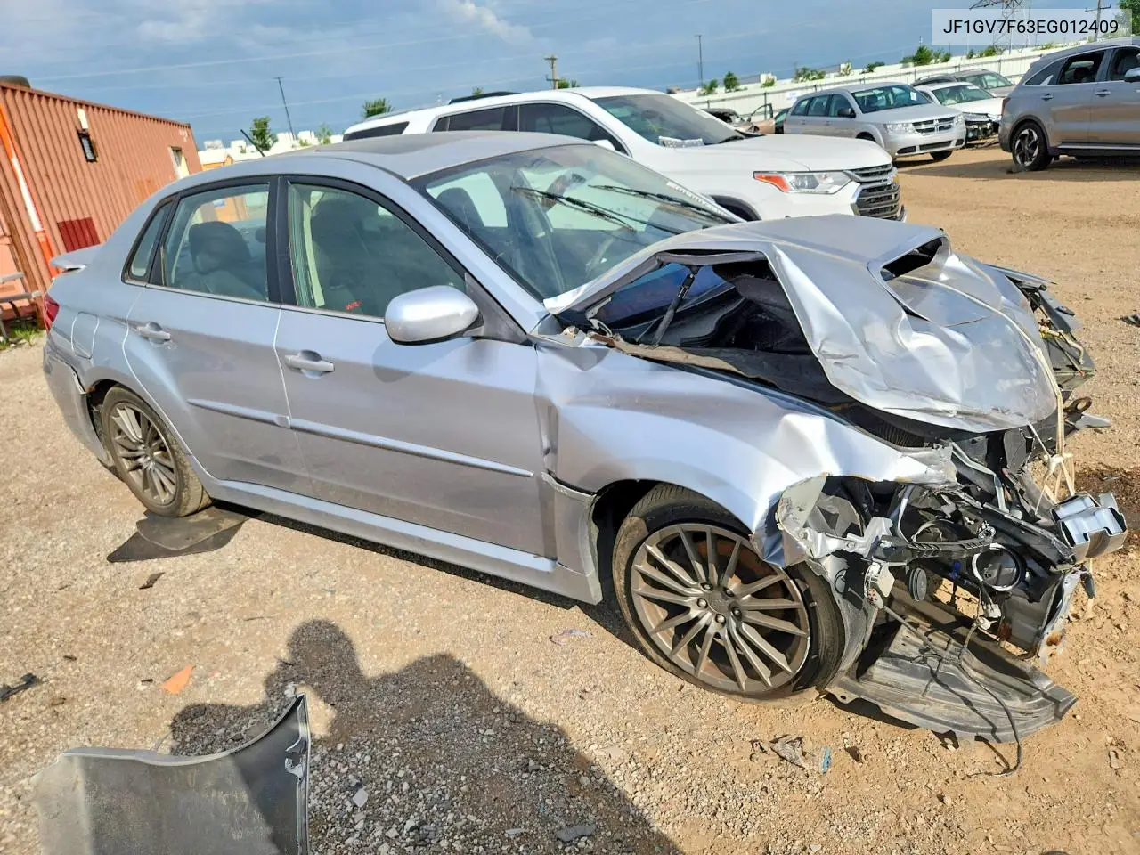 2014 Subaru Impreza Wrx VIN: JF1GV7F63EG012409 Lot: 60170836
