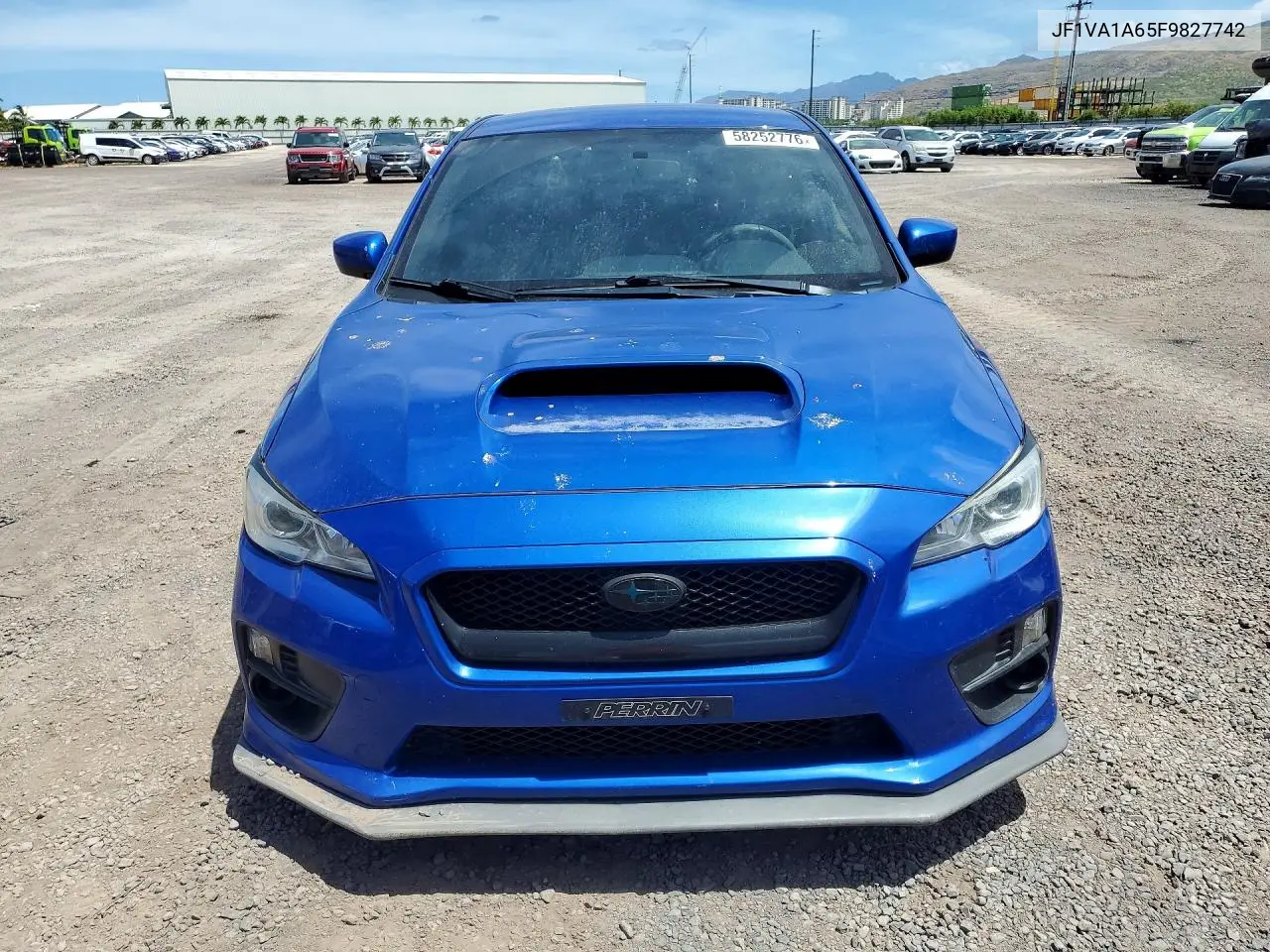 2015 Subaru Wrx VIN: JF1VA1A65F9827742 Lot: 58252776