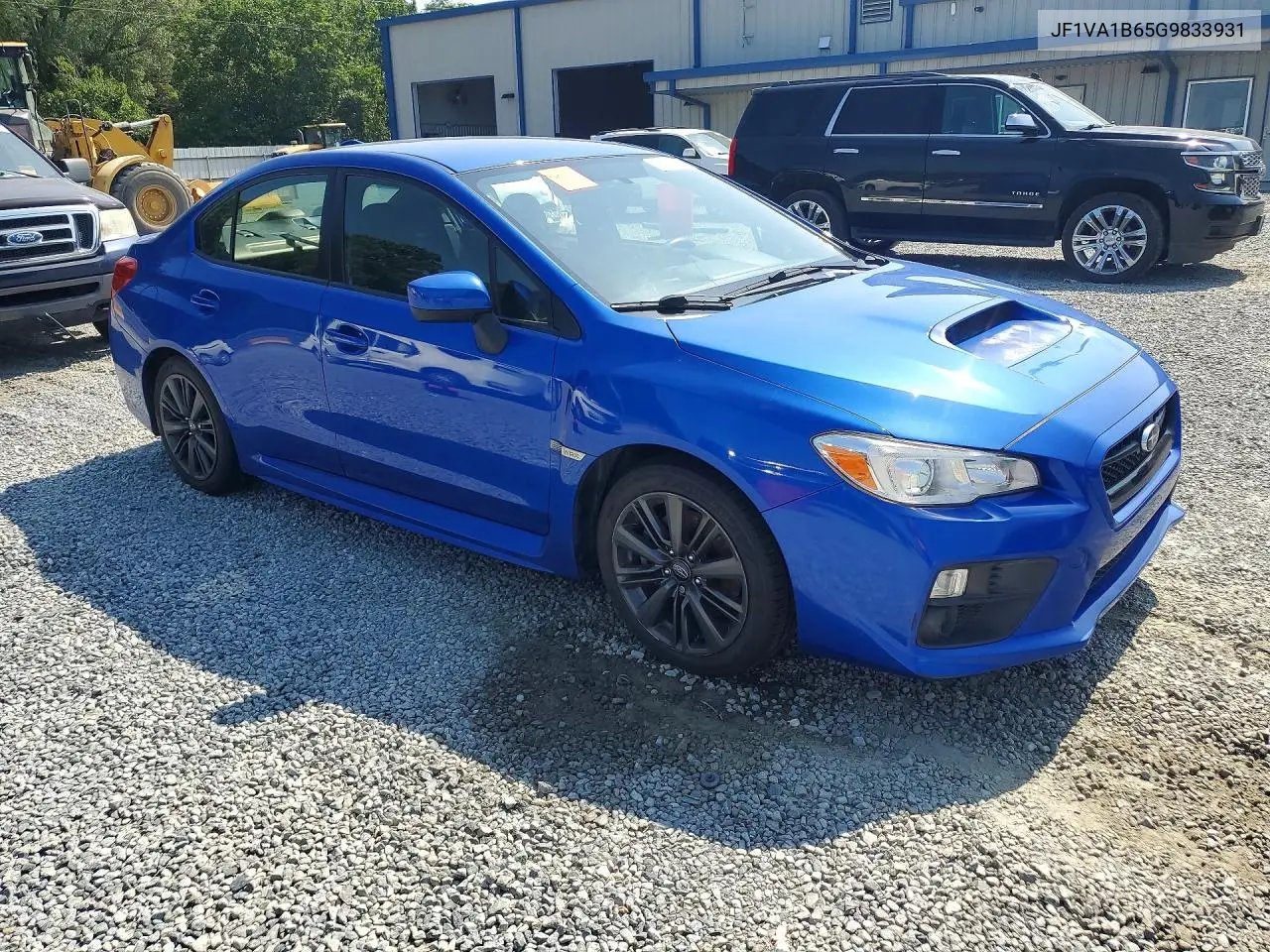 2016 Subaru Wrx VIN: JF1VA1B65G9833931 Lot: 58542256