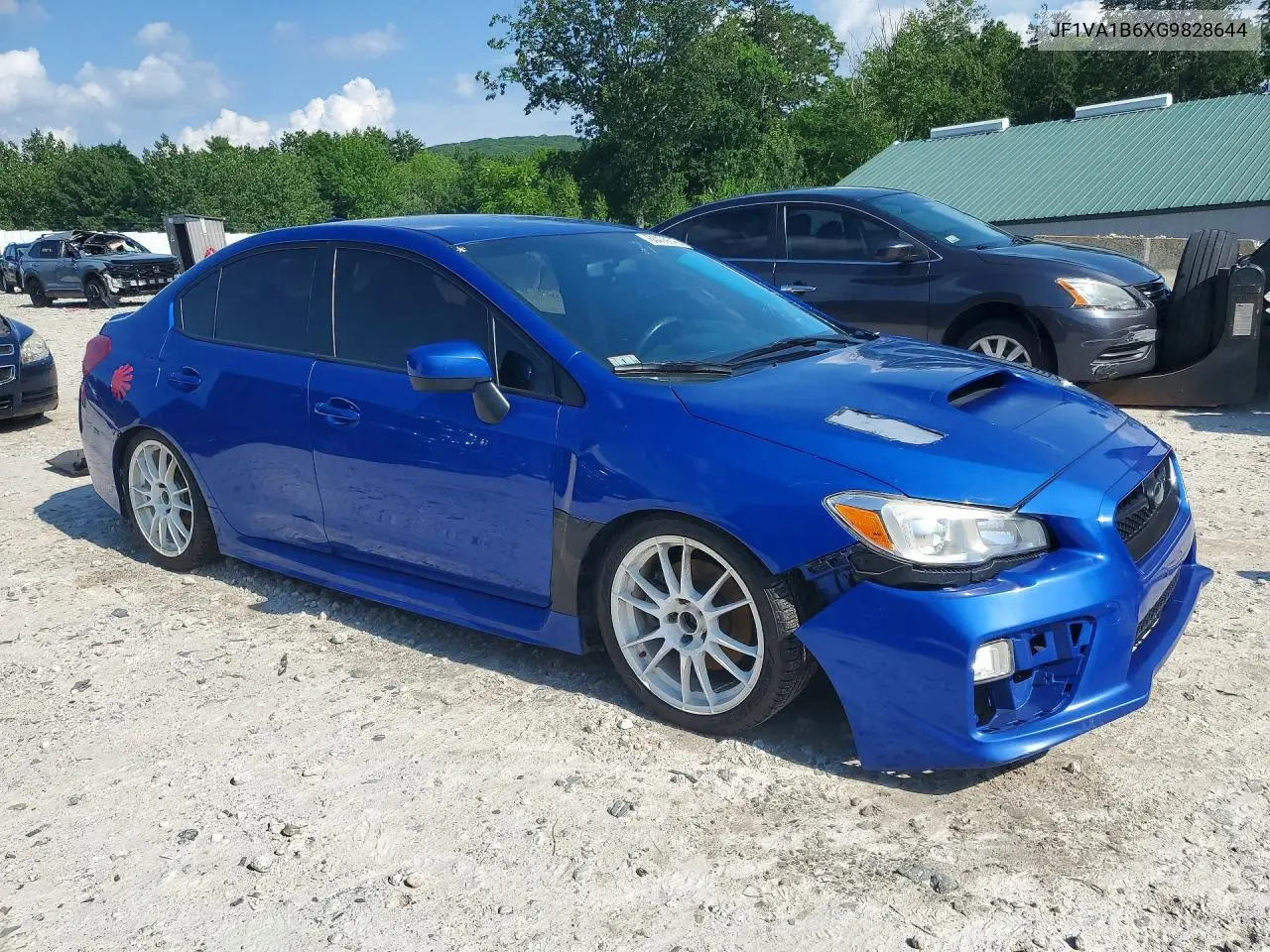 2016 Subaru Wrx VIN: JF1VA1B6XG9828644 Lot: 60403616