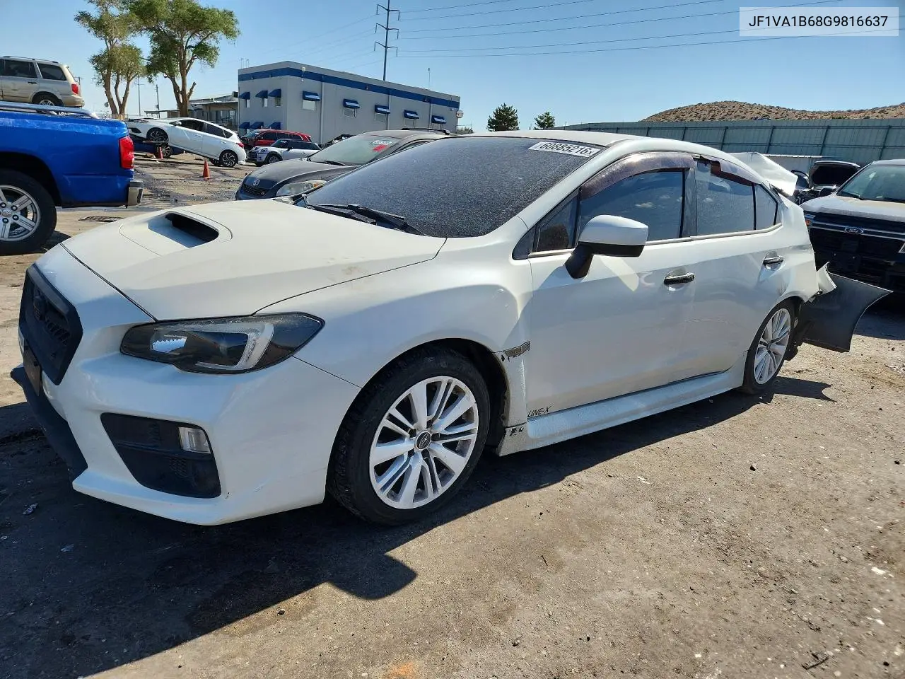 2016 Subaru Wrx VIN: JF1VA1B68G9816637 Lot: 60885216