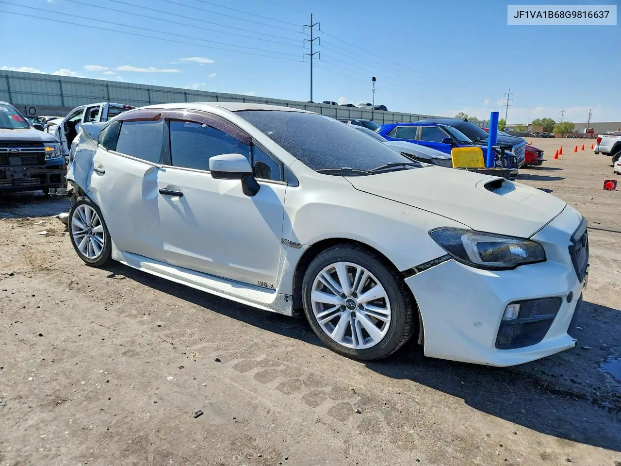2016 Subaru Wrx VIN: JF1VA1B68G9816637 Lot: 60885216