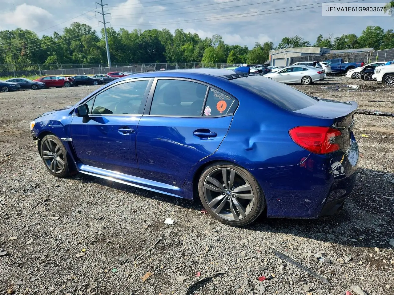 2016 Subaru Wrx Premium VIN: JF1VA1E61G9803675 Lot: 61351536