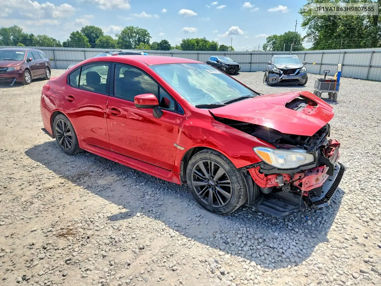 2017 Subaru Wrx VIN: JF1VA1B63H9807555 Lot: 59801976