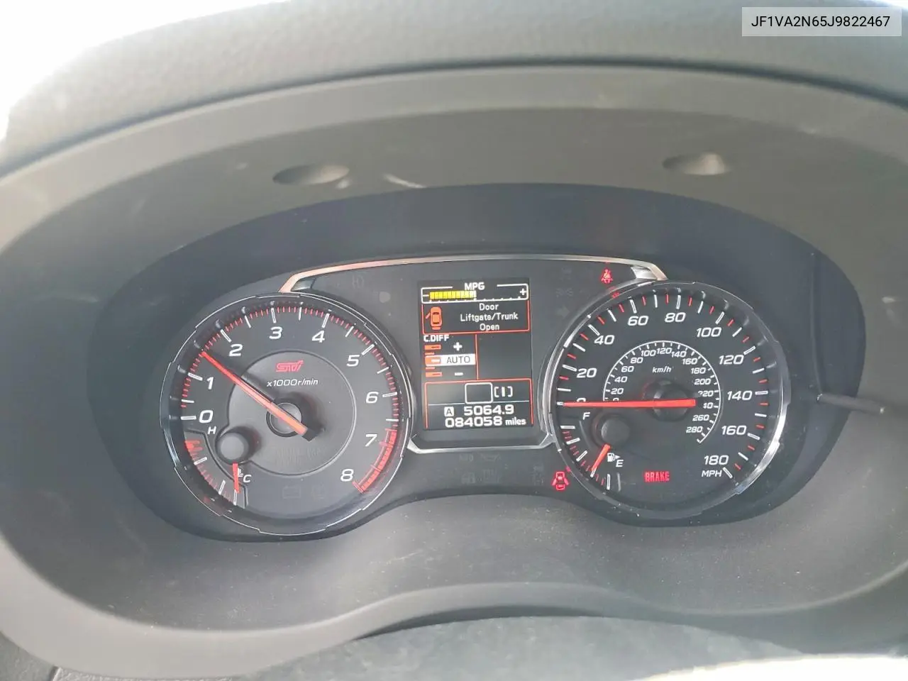 2018 Subaru Wrx Sti VIN: JF1VA2N65J9822467 Lot: 59300076