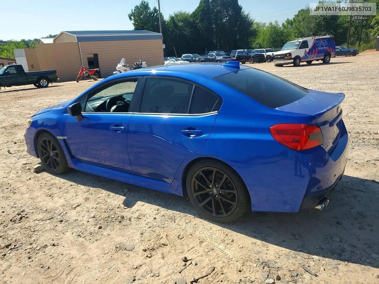 2018 Subaru Wrx Limited VIN: JF1VA1F60J9835703 Lot: 60589526