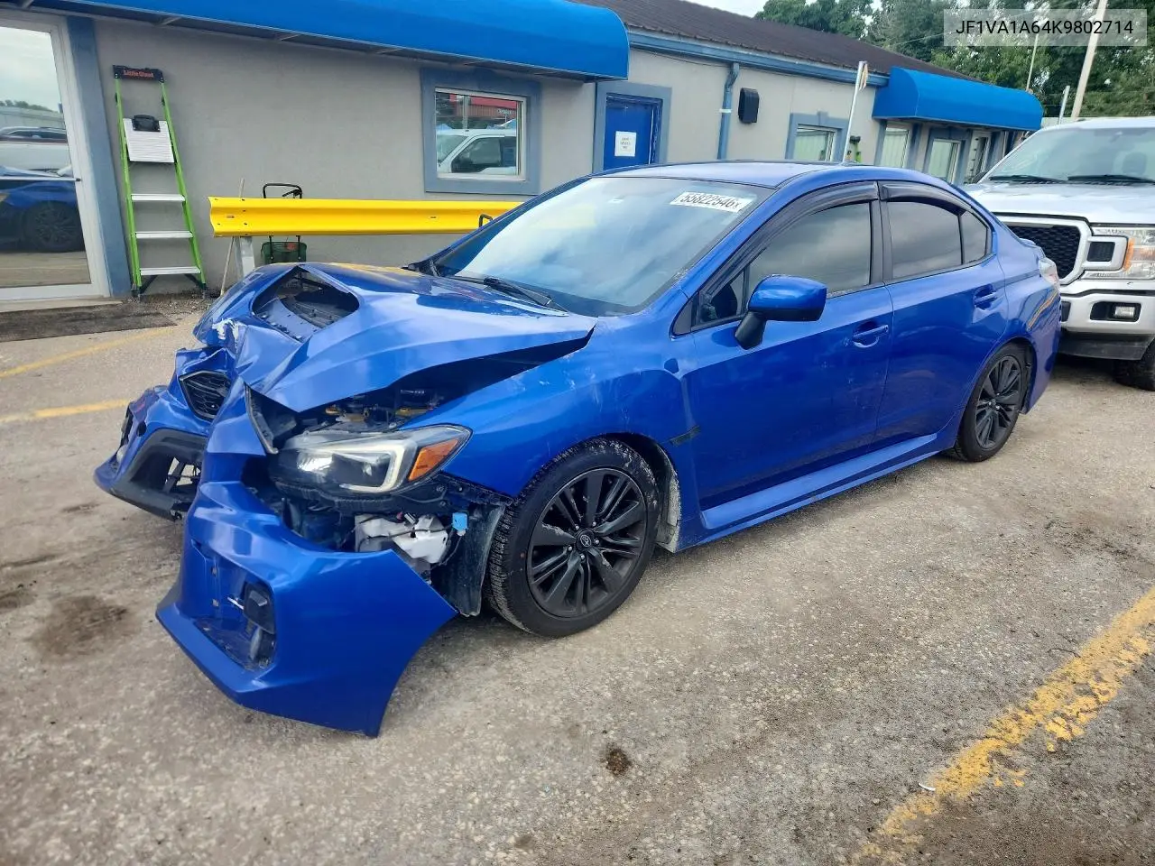2019 Subaru Wrx VIN: JF1VA1A64K9802714 Lot: 55822546