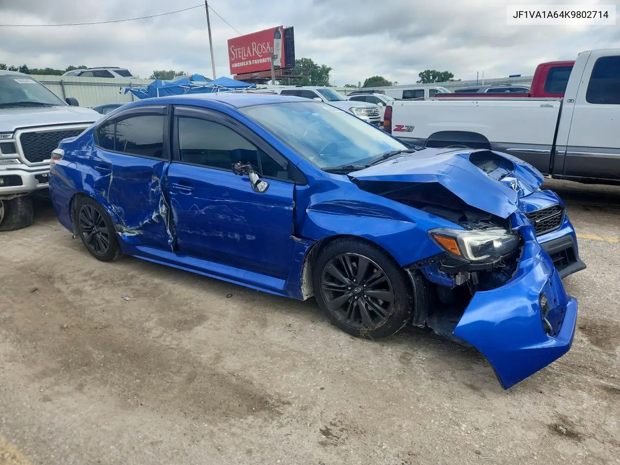 2019 Subaru Wrx VIN: JF1VA1A64K9802714 Lot: 55822546