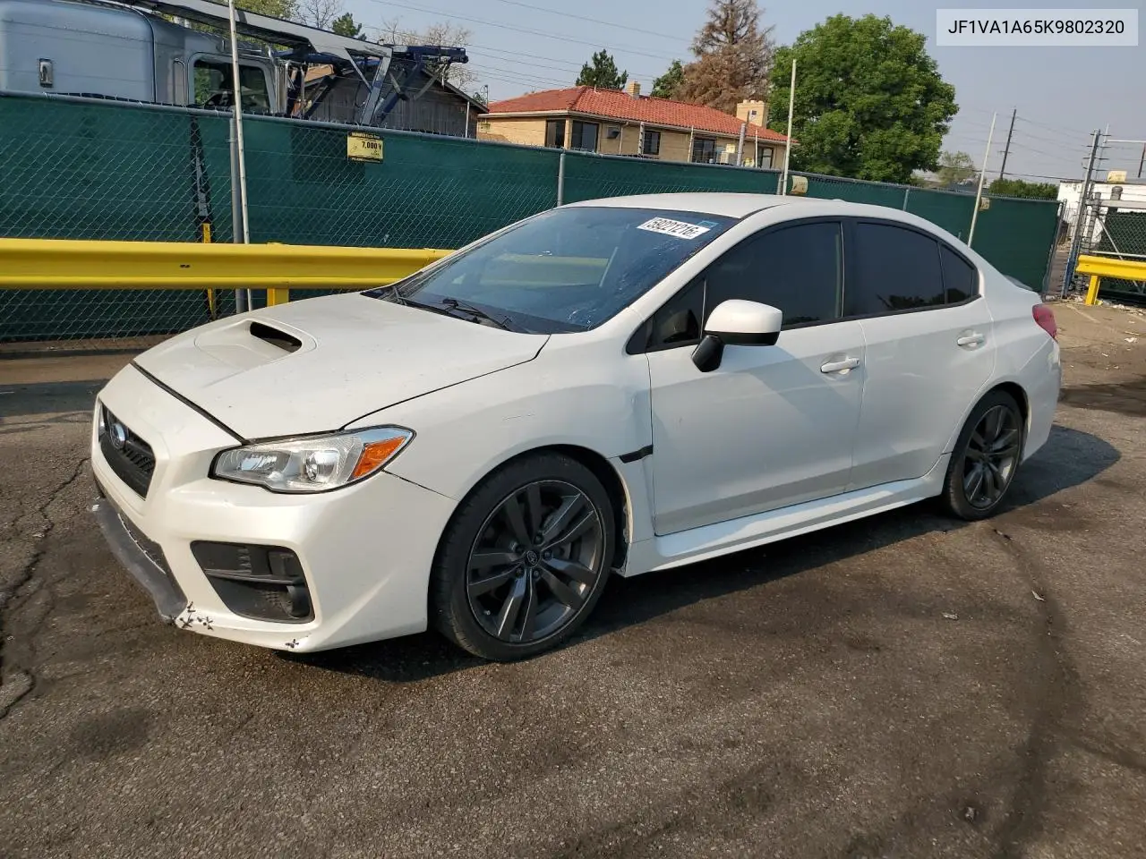 2019 Subaru Wrx VIN: JF1VA1A65K9802320 Lot: 59221216