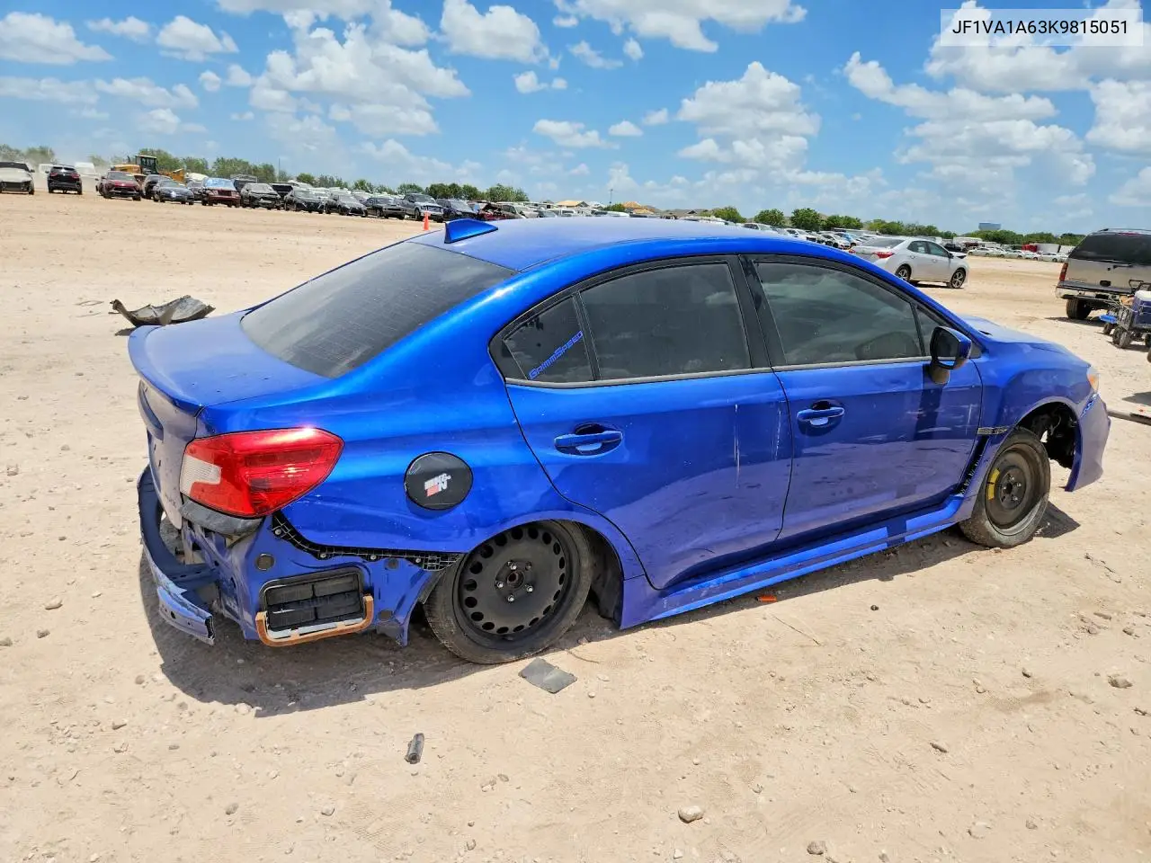 2019 Subaru Wrx VIN: JF1VA1A63K9815051 Lot: 59401056