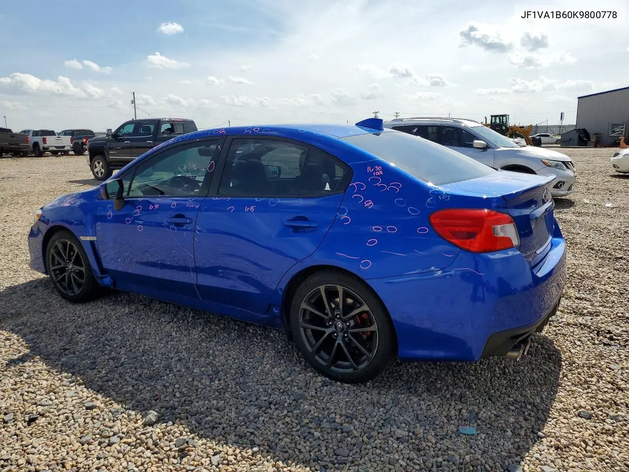 2019 Subaru Wrx Premium VIN: JF1VA1B60K9800778 Lot: 59893436