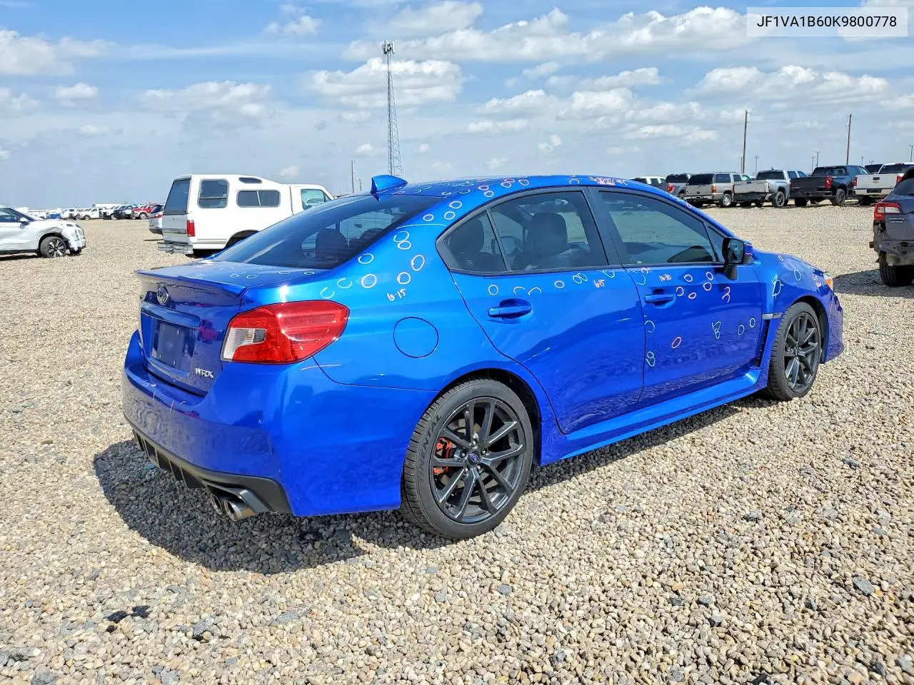 2019 Subaru Wrx Premium VIN: JF1VA1B60K9800778 Lot: 59893436