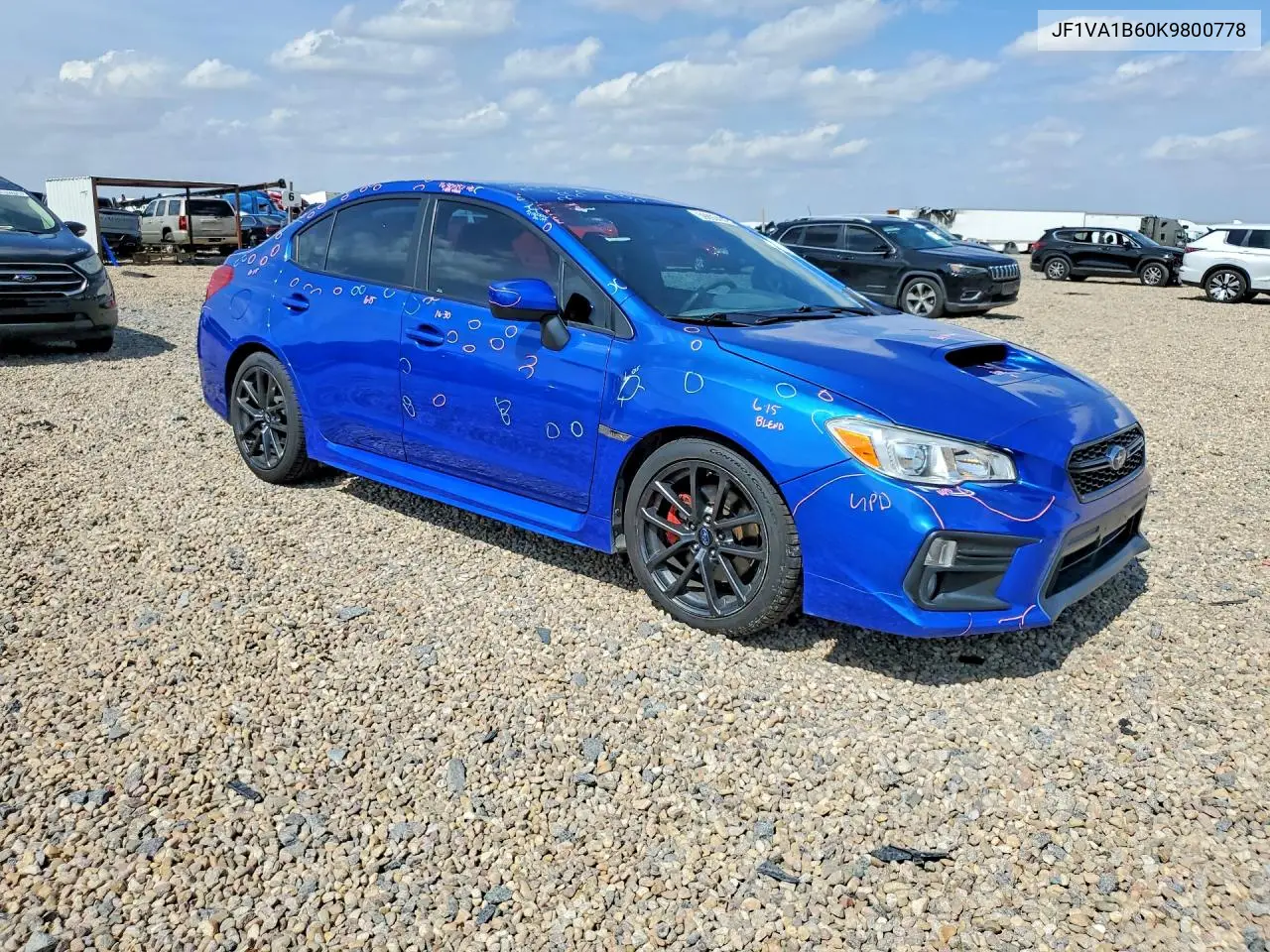2019 Subaru Wrx Premium VIN: JF1VA1B60K9800778 Lot: 59893436