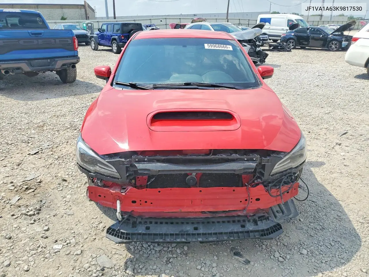 2019 Subaru Wrx VIN: JF1VA1A63K9817530 Lot: 59968666