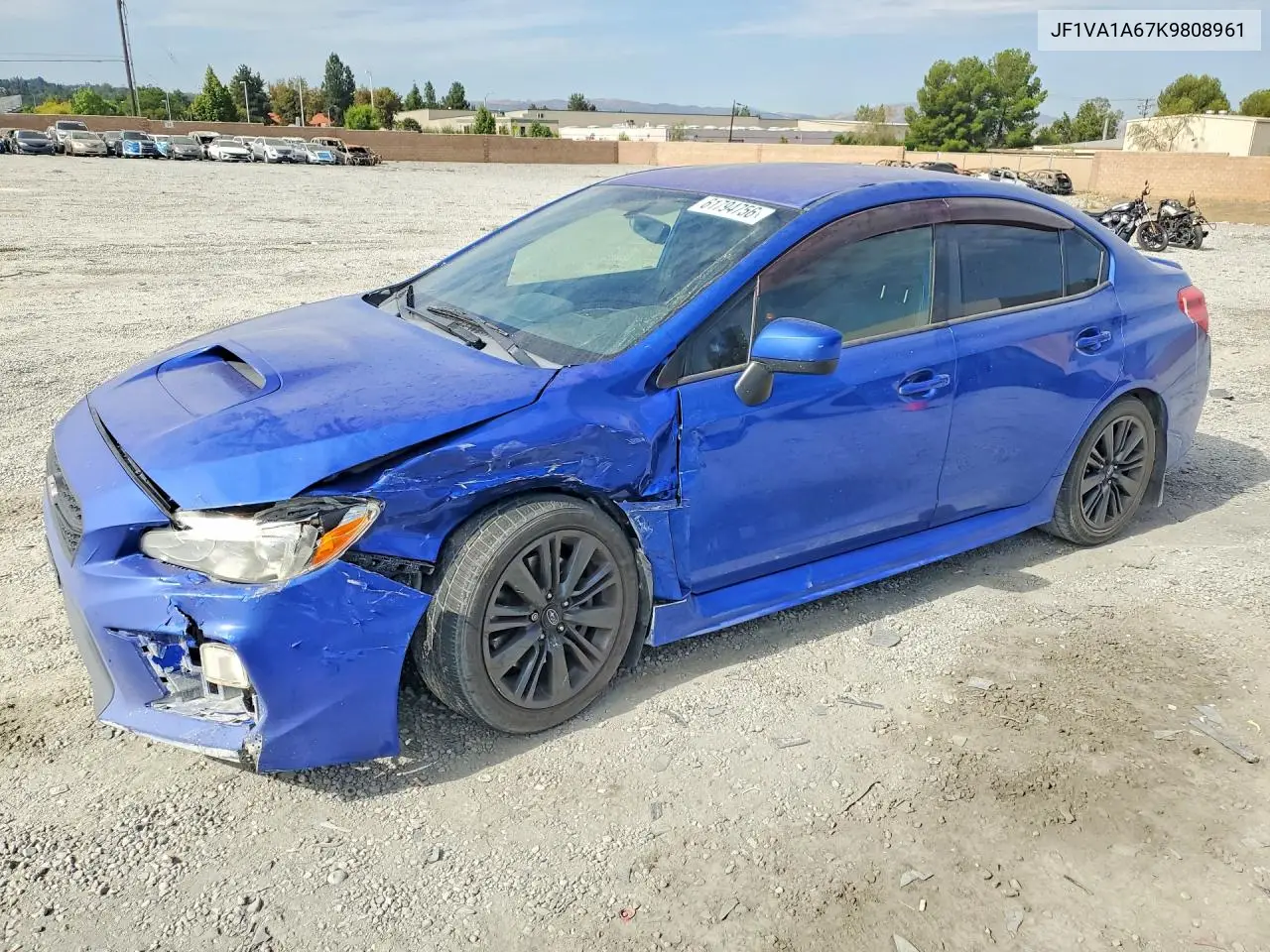 2019 Subaru Wrx VIN: JF1VA1A67K9808961 Lot: 61794756