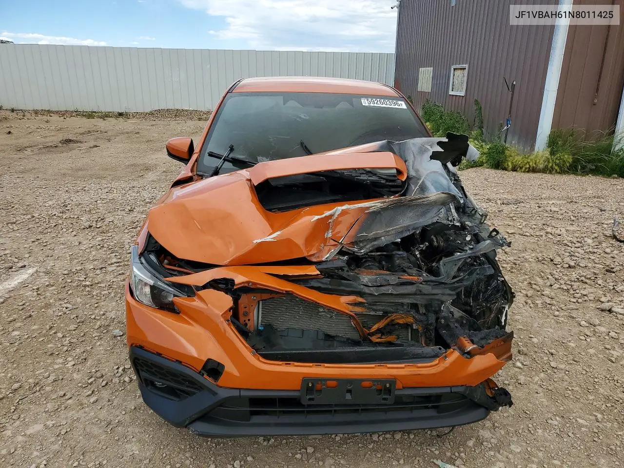 2022 Subaru Wrx Premium VIN: JF1VBAH61N8011425 Lot: 59260396