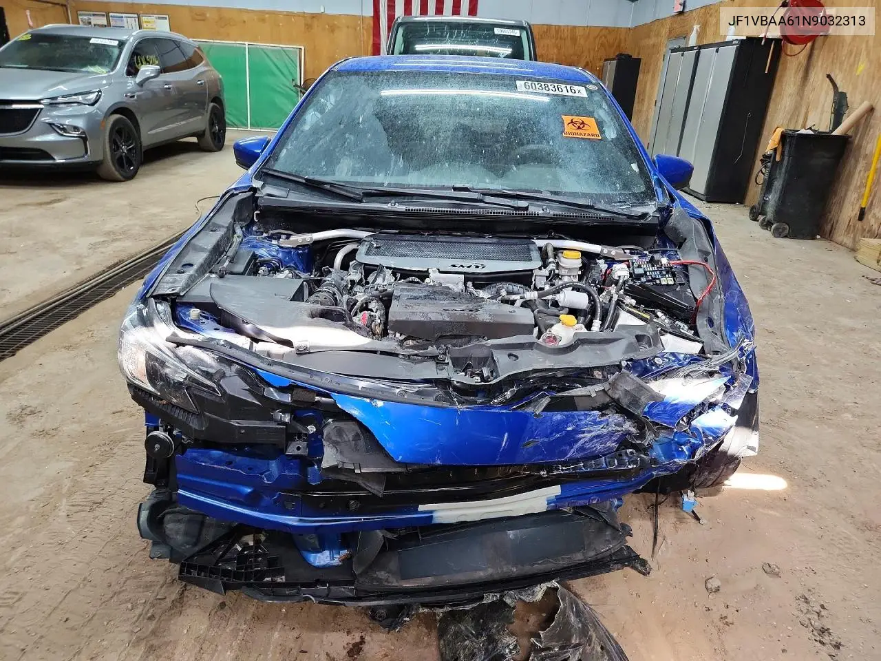 2022 Subaru Wrx VIN: JF1VBAA61N9032313 Lot: 60383616