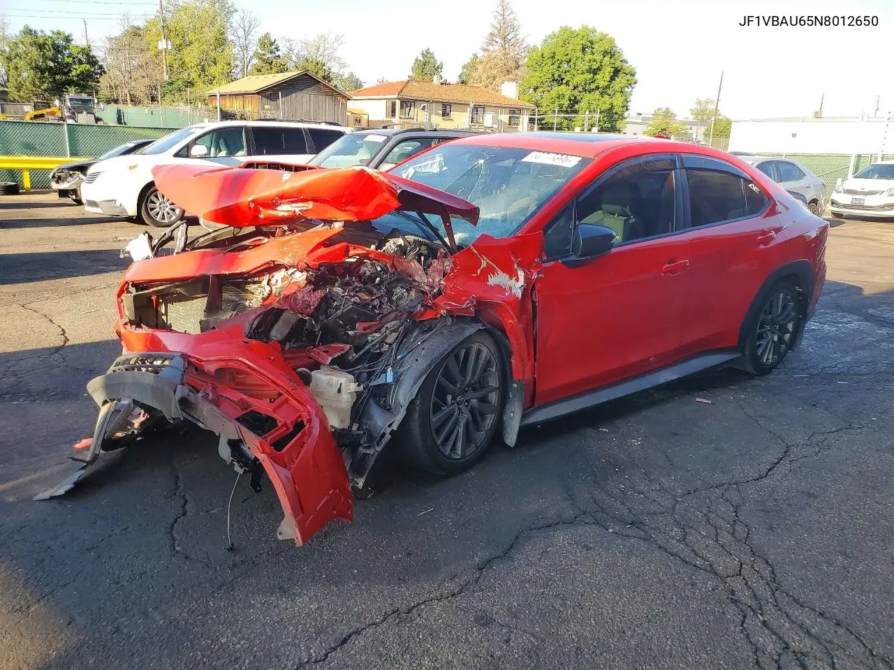 2022 Subaru Wrx Gt VIN: JF1VBAU65N8012650 Lot: 60713396