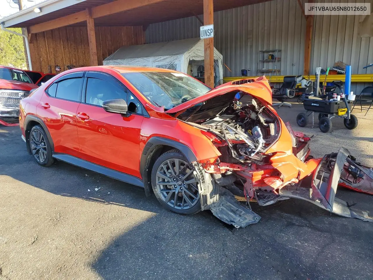 2022 Subaru Wrx Gt VIN: JF1VBAU65N8012650 Lot: 60713396