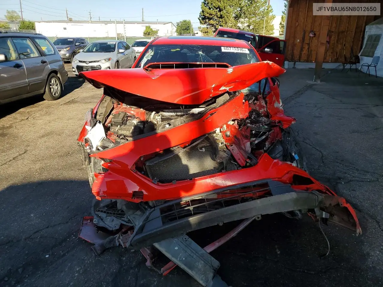 2022 Subaru Wrx Gt VIN: JF1VBAU65N8012650 Lot: 60713396